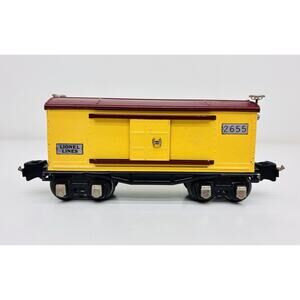 Lionel Prewar O 2655 Box Car Cream & Maroon